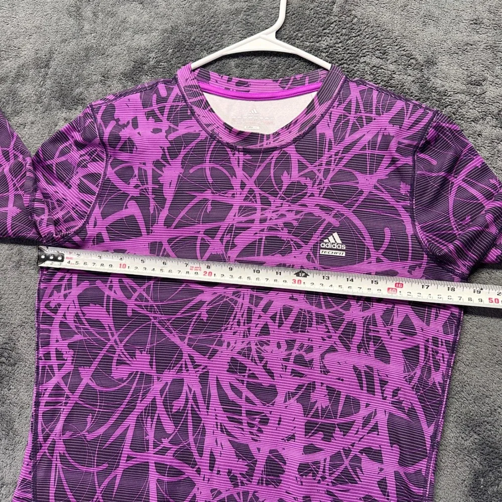 Adidas Techfit Climalite Compression Shirt Men's Medium Purple Long Sleeve
